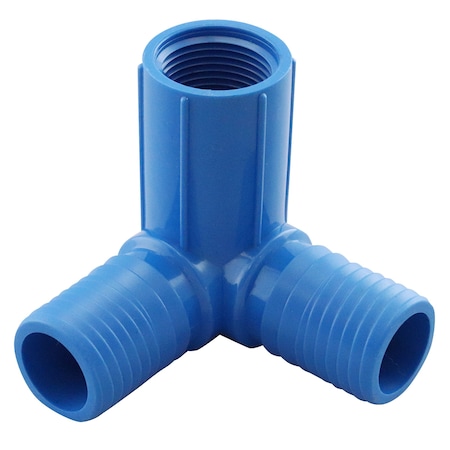 Apollo 1 in. x 1 in.  x 1/2 in. - 3/4 in. Dual Threaded Reducing 90 Degree Side Outlet Insert Elbow ABTSE111234